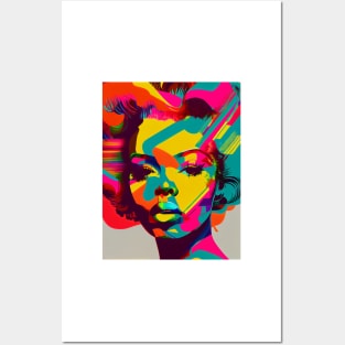 Abstract pop art style woman portrait Posters and Art